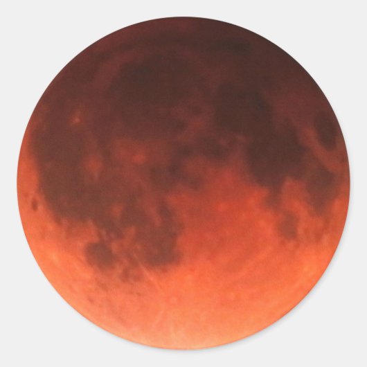 Blood Moon Tetrad Ronde Sticker (Voorkant)