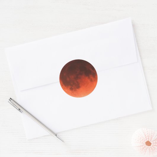 Blood Moon Tetrad Ronde Sticker (Envelop)