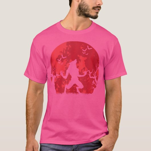 Blood Moon Werewolf Full Moon Halloween Werewolf T-shirt (Voorkant)