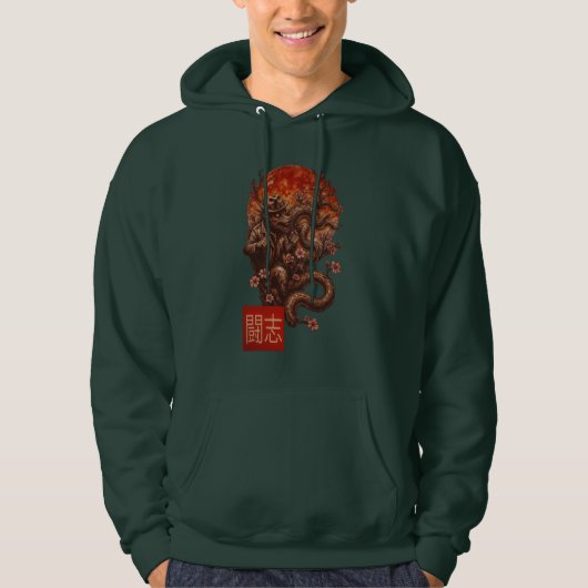 Blood Moon Yokai - Duistere Japanse kunst Hoodie (Voorkant)