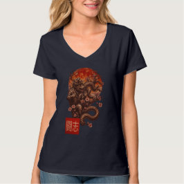 Blood Moon Yokai - Duistere Japanse kunst T-shirt
