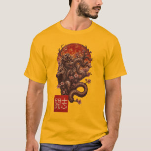 Blood Moon Yokai - Duistere Japanse kunst T-shirt