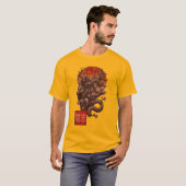 Blood Moon Yokai - Duistere Japanse kunst T-shirt (Voorkant volledig)