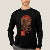 Blood Moon Yokai - Duistere Japanse kunst Tri-Blend Shirt (Voorkant volledig)