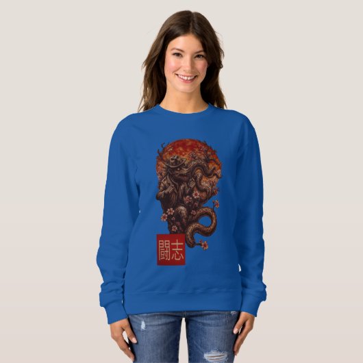 Blood Moon Yokai - Duistere Japanse kunst Trui (Voorkant volledig)