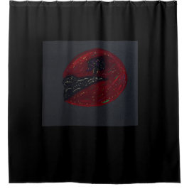 Blood Moonlit Night Shower Curtain Douchegordijn