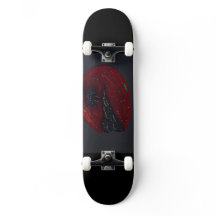 Blood Moonlit Night Skateboard