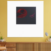 Blood Moonlit Night Stretched Canvas Print (Insitu (Woonkamer))