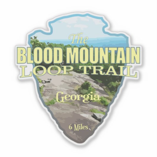 Blood Mountain Loop (pijlpunt) Sticker (Voorkant)