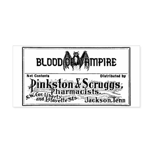 Blood of Vampire -  Apothecary Label Rubberstempel (Afrduk)