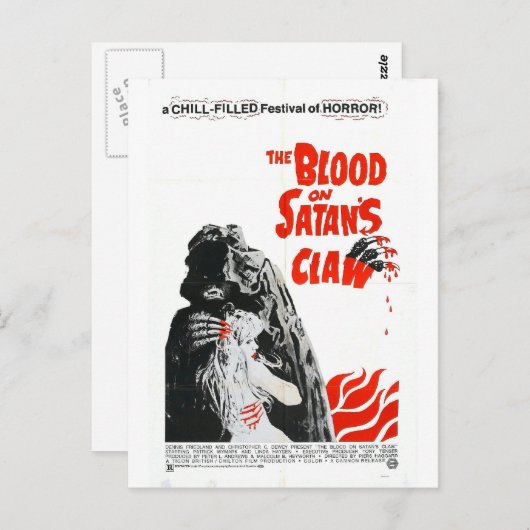 BLOOD ON SATAN'S CLAW POSTCARD BRIEFKAART (Voorkant / Achterkant)