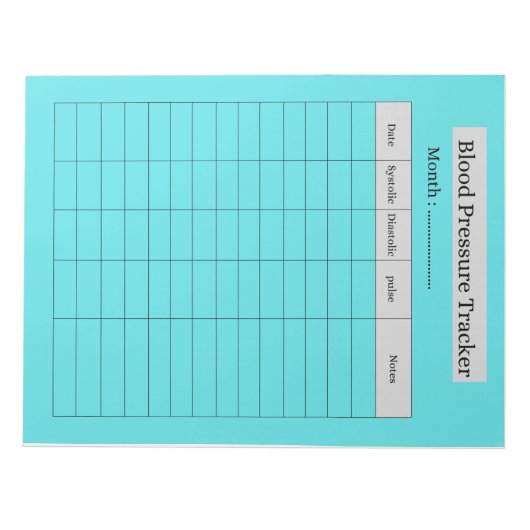 BLOOD PRESSURE TRACKER NOTITIEBLOK (Voorkant)