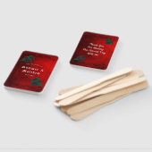 Blood Red en Black Rozen Weddenschap Bedankt Handwaaier (Niet-gemonteerd)