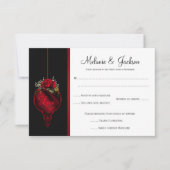 Blood Red Roses Wedding RSVP (Voorkant)