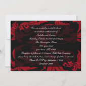 Blood Red Vampire Damask Gothic Weddenschap Kaart (Voorkant)