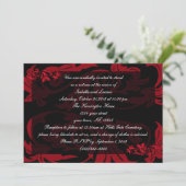 Blood Red Vampire Damask Gothic Weddenschap Kaart (Staand voorkant)