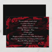 Blood Red Vampire Damask Gothic Weddenschap Kaart (Voorkant / Achterkant)