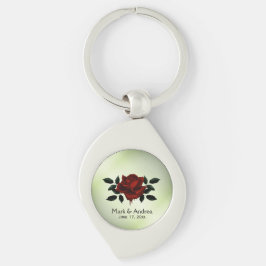 Blood Roos Gothic Weddenschap Gift Green Sleutelhanger