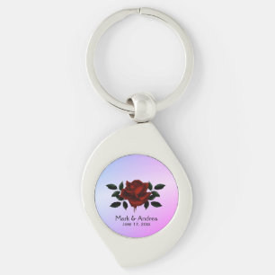 Blood Roos Gothic Weddenschap Gift Paars Sleutelhanger