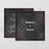 Blood Scroll Vampire Gothic Weddenschap Kaart (Voorkant / Achterkant)