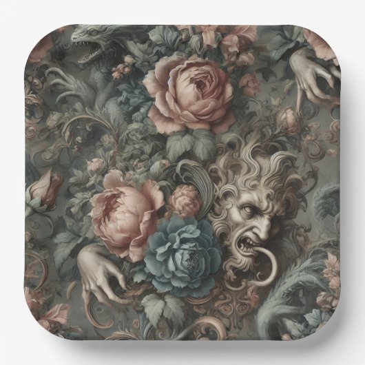 Blood Shadows Ritual – Gothic Victorian Papieren Bordje (Voorkant)