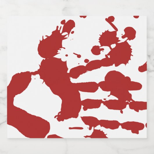 Blood Spatter Bloody Hand Print Halloween Bier Etiket (Enkel label)