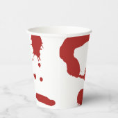Blood Spatter Bloody Hand Print Halloween Papieren Bekers (Rechts)