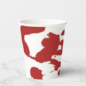 Blood Spatter Bloody Hand Print Halloween Papieren Bekers (Voorkant)