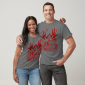 Blood Splatter Bloody Handprint Horror Zombie frie T-shirt (Unisex)