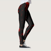 Blood Splatter Bloody Handprints Zwart Halloween Leggings (Rechts)