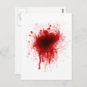 Blood Splatter Realistisch Briefkaart (Voorkant / Achterkant)