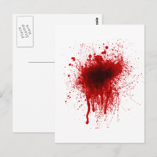 Blood Splatter Realistisch Briefkaart (Voorkant / Achterkant)