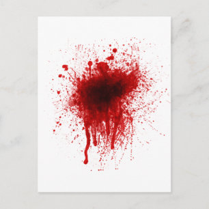 Blood Splatter Realistisch Briefkaart