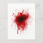 Blood Splatter Realistisch Briefkaart (Voorkant)