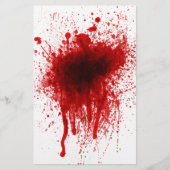 Blood Splatter Realistisch Briefpapier (Voorkant)
