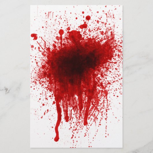 Blood Splatter Realistisch Briefpapier (Voorkant)