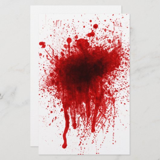 Blood Splatter Realistisch Briefpapier (Voorkant / Achterkant)