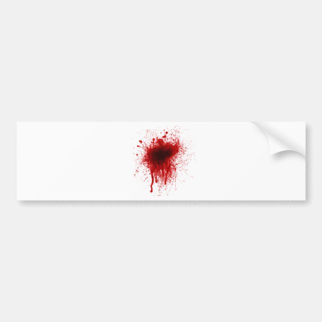 Blood Splatter Realistisch Bumpersticker (Voorkant)