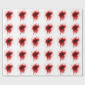 Blood Splatter Realistisch Cadeaupapier (Vlak)