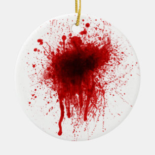 Blood Splatter Realistisch Keramisch Ornament