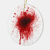Blood Splatter Realistisch Keramisch Ornament (Links)