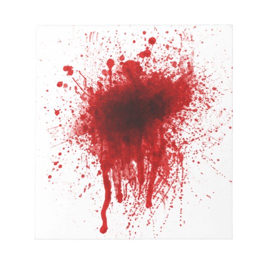Blood Splatter Realistisch Notitieblok (Voorkant)