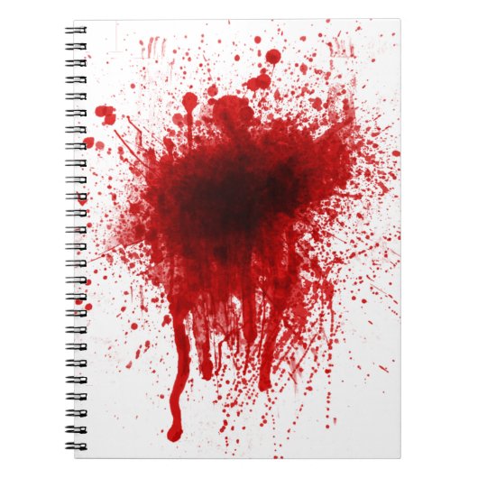 Blood Splatter Realistisch Notitieboek (Voorkant)