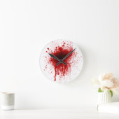Blood Splatter Realistisch Ronde Klok (Huis)