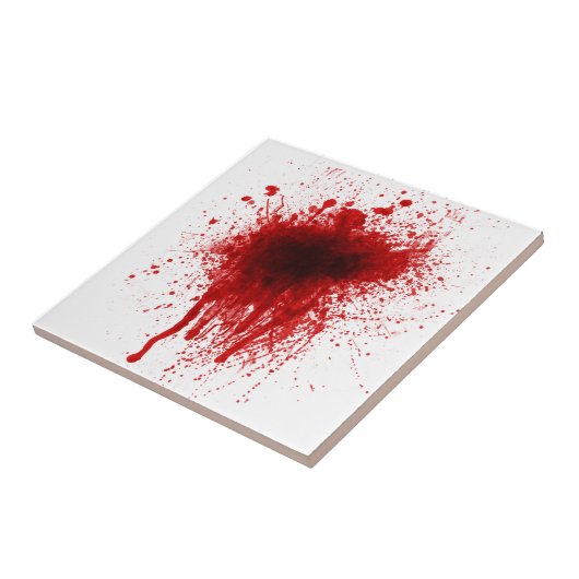 Blood Splatter Realistisch Tegeltje (Zijkant)