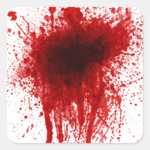 Blood Splatter Realistisch Vierkante Sticker