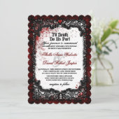 Blood Splatterd Til Death Weddenschap Receptie INF Kaart (Staand voorkant)