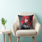 Blood Spray Demon Anime Girl Kussen (Stoel)
