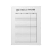 BLOOD SUGAR TRACKER NOTITIEBLOK (Linkerzijde)