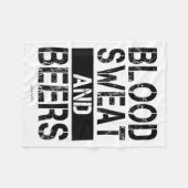 Blood Sweat And Beers - Fitness Gym Motivational S Fleece Deken (Voorkant (Horizontaal))